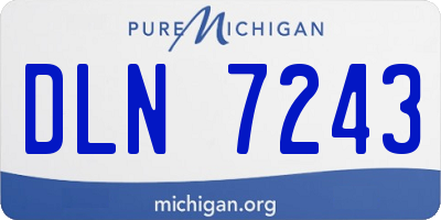 MI license plate DLN7243