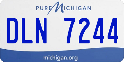 MI license plate DLN7244