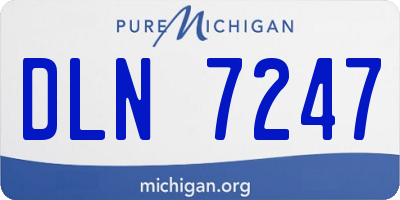 MI license plate DLN7247