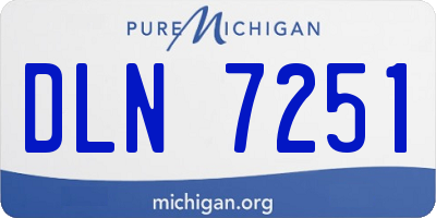 MI license plate DLN7251