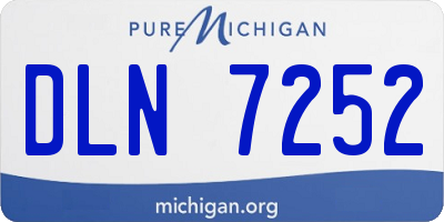 MI license plate DLN7252