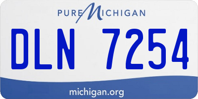 MI license plate DLN7254