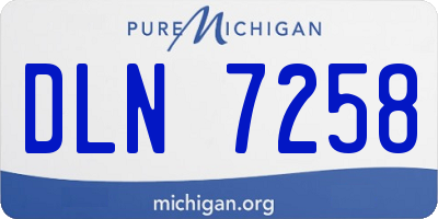 MI license plate DLN7258