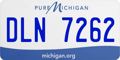 MI license plate DLN7262