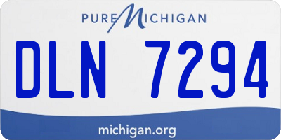 MI license plate DLN7294