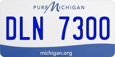 MI license plate DLN7300