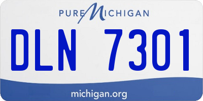 MI license plate DLN7301