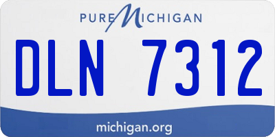 MI license plate DLN7312