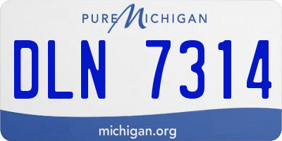 MI license plate DLN7314