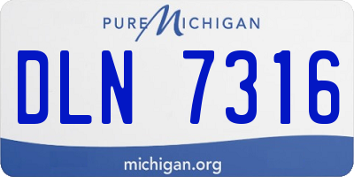 MI license plate DLN7316