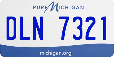 MI license plate DLN7321