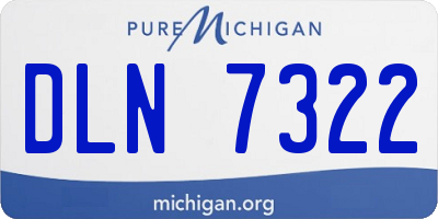 MI license plate DLN7322