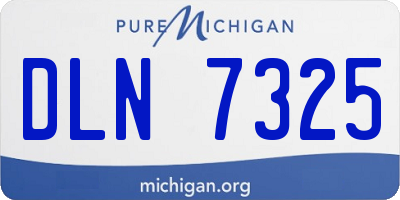 MI license plate DLN7325