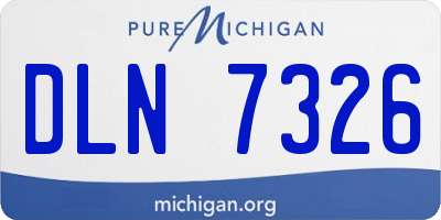 MI license plate DLN7326