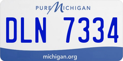 MI license plate DLN7334