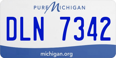 MI license plate DLN7342