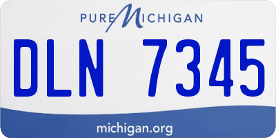 MI license plate DLN7345