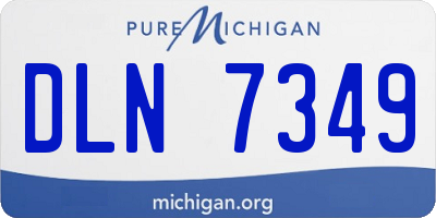 MI license plate DLN7349