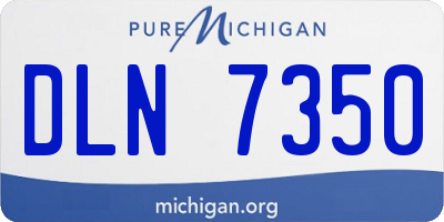 MI license plate DLN7350