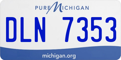 MI license plate DLN7353