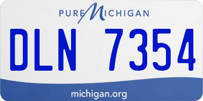 MI license plate DLN7354