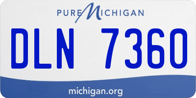 MI license plate DLN7360