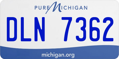 MI license plate DLN7362