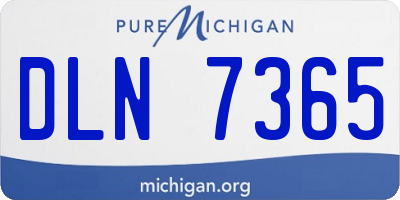 MI license plate DLN7365