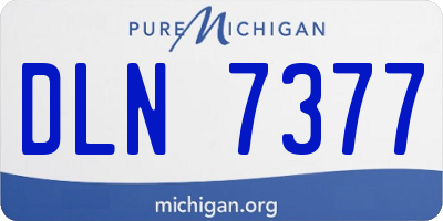 MI license plate DLN7377