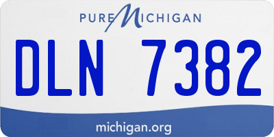 MI license plate DLN7382