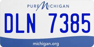 MI license plate DLN7385