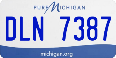 MI license plate DLN7387