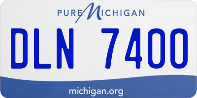 MI license plate DLN7400