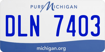 MI license plate DLN7403