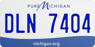 MI license plate DLN7404