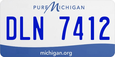 MI license plate DLN7412