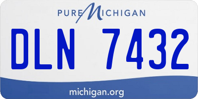 MI license plate DLN7432