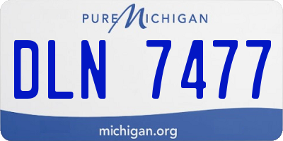 MI license plate DLN7477