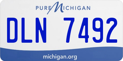 MI license plate DLN7492