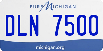 MI license plate DLN7500