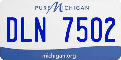 MI license plate DLN7502