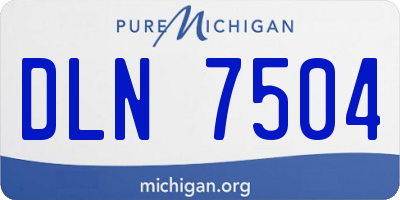 MI license plate DLN7504