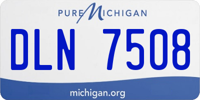 MI license plate DLN7508