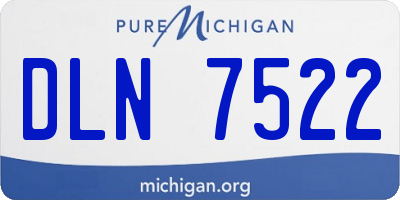 MI license plate DLN7522