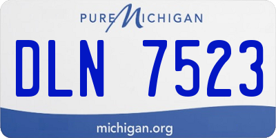 MI license plate DLN7523