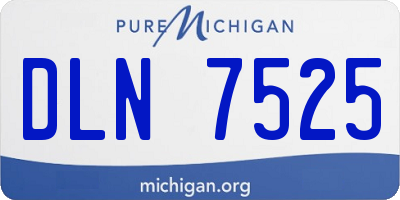 MI license plate DLN7525