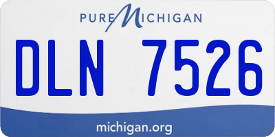 MI license plate DLN7526