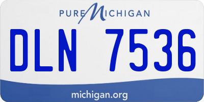 MI license plate DLN7536