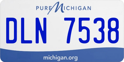 MI license plate DLN7538