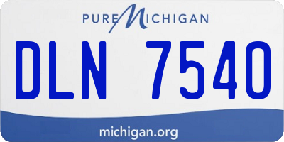 MI license plate DLN7540